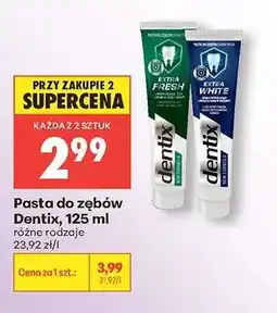 Biedronka Pasta do zębów Dentix, 125 ml oferta
