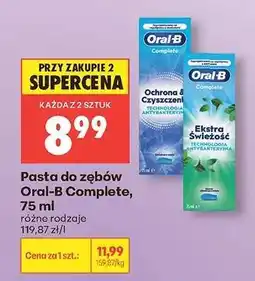Biedronka Pasta do zębów Oral-B Complete, 75 ml oferta