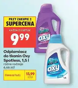 Biedronka Odplamiacz do tkanin Oxy Spotless, 1,5 l oferta