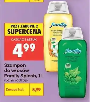 Biedronka Szampon do włosów Family Splash, 1l oferta