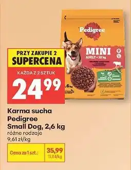 Biedronka Karma sucha Pedigree Small Dog, 2,6 kg oferta