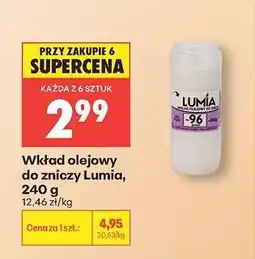 Biedronka Wkład olejowy do zniczy Lumia 240 g oferta