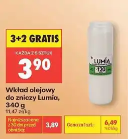 Biedronka Wkład olejowy do zniczy Lumia , 340 g oferta