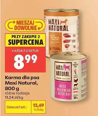 Biedronka Karma dla psa Maxi Natural, 800 g oferta