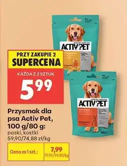 Biedronka Przysmak dla psa Activ Pet, 100 g/80 g oferta