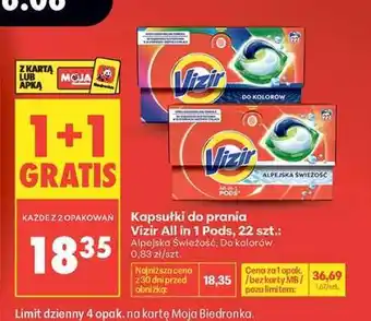 Biedronka Vizir All in 1 PODS, 22 szt oferta