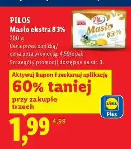 Lidl PILOS Masło ekstra 83% oferta