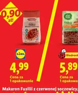 Lidl Makaron Fusilli z czerwonej soczewicy oferta