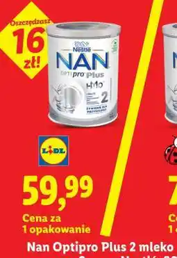 Lidl Nan Optipro Plus 2 mleko oferta