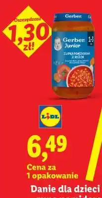 Lidl Gerber Junior Zupka Pomidorowa z Ryżem oferta
