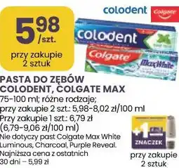 Stokrotka Pasta do zębów Colodent, Colgate Max oferta