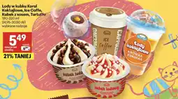 Delikatesy Centrum Lody w kubku Koral Koktajlowe, Ice Coffe, Kubek z sosem, Tartuffo oferta
