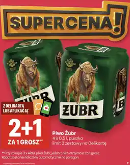 Delikatesy Centrum Piwo Żubr 4 x 0,5 l, puszka oferta