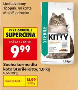 Biedronka Sucha karma dla kota Sterile Kitty oferta