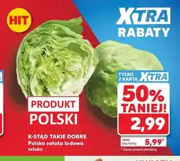 Kaufland Polska sałata lodowa K-Stąd Takie Dobre oferta