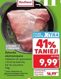 Kaufland Żeberka ekstramięsne najlepsze do gotowania z kiszoną kapustą lub do pieczenia oferta
