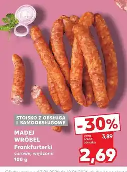 Kaufland Frankfurterki surowe wędzone Madej Wróbel oferta