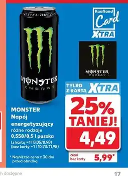 Kaufland Napój energetyzujący Monster Energy oferta