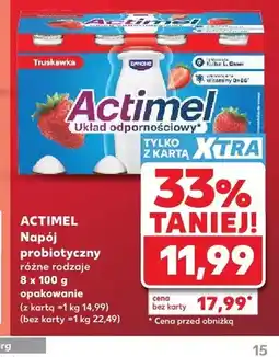 Kaufland Napój probiotyczny truskawka Actimel 8-pak oferta