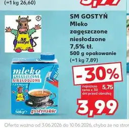 Kaufland Mleko zagęszczone niesłodzone 7,5% tł. SM Gostyń oferta