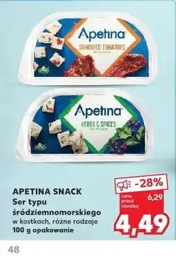 Kaufland Ser typu śródziemnomorskiego w kostkach Sundried Tomatoes Apetina Snack oferta