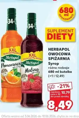 Kaufland Syrop Herbapol Owocowa Spiżarnia Pomarańcza oferta
