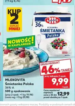 Kaufland Śmietanka Polska 36% tł. Mlekovita oferta