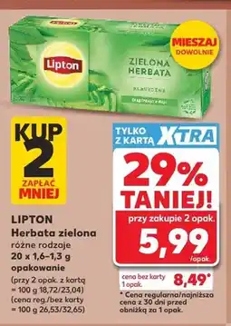 Kaufland Herbata zielona Lipton oferta