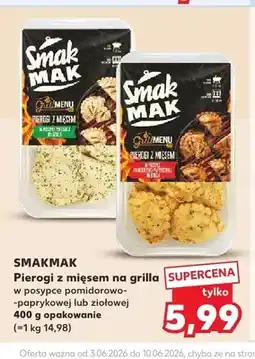 Kaufland Pierogi z mięsem na grilla w posypce pomidorowo-paprykowej Smakmak oferta