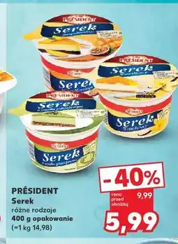 Kaufland Serek o smaku puszystym Président oferta