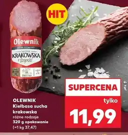 Kaufland Kiełbasa sucha krakowska Olewnik oferta