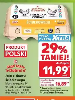 Kaufland Jaja z chowu ściółkowego klasa wagowa M Stąd takie Dobre! 15-pak oferta