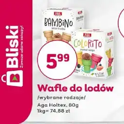 Bliski Wafle do lodów Aga Holtex Bambino oferta