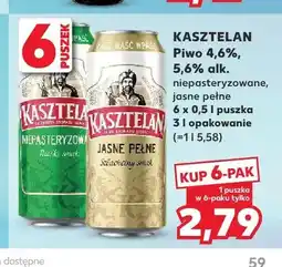 Kaufland Piwo Kasztelan Niepasteryzowane 6-pak oferta