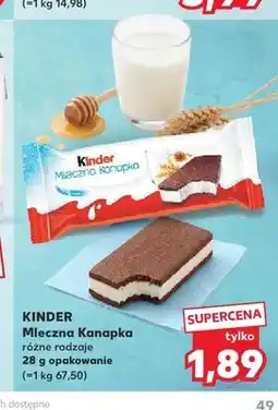 Kaufland Mleczna Kanapka Kinder oferta