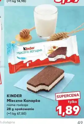 Kaufland Mleczna Kanapka Kinder oferta