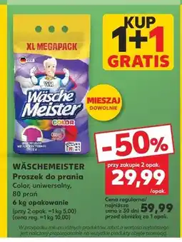Kaufland Proszek do prania WäscheMeister Color 80 prań oferta