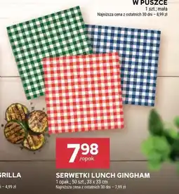 Stokrotka Serwetki lunch Gingham 33x33cm oferta