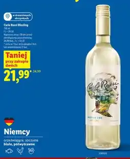Lidl Wino Carlo Rossi Riesling białe półwytrawne Niemcy oferta
