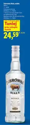 Lidl Wódka Żubrówka Biała oferta