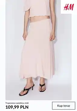 H&M Trapezowa spódnica midi H&M oferta