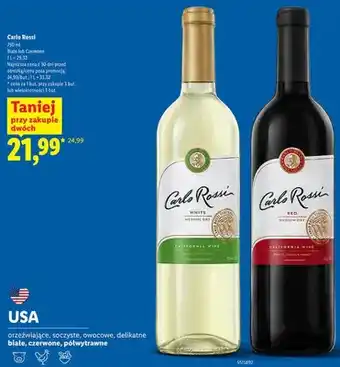 Wino Carlo Rossi białe półwytrawne