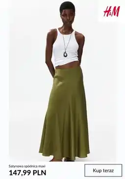 H&M Satynowa spódnica maxi H&M oferta