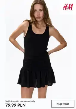 H&M Spódnica mini z marszczoną talią H&M oferta