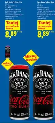 Lidl Drink alkoholowy Jack Daniel's Coca-Cola Zero Sugar oferta