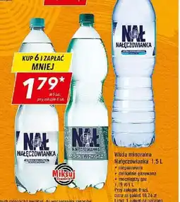Lewiatan Woda mineralna mocniejszy gaz Nałęczowianka oferta