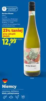Lidl Wino Bacchus-Rivaner białe półwytrawne oferta