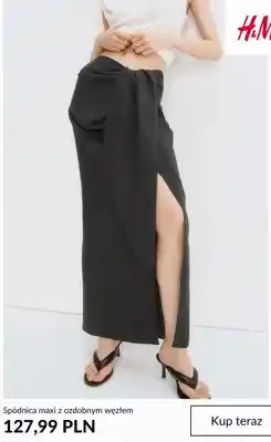 H&M Spódnica maxi z ozdobnym węzłem H&M oferta