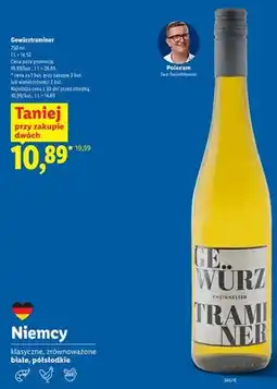 Lidl Wino Gewürztraminer oferta