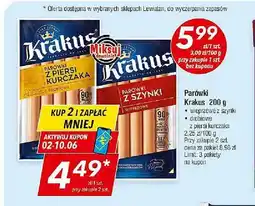 Lewiatan Parówki drobiowe z piersi kurczaka Krakus oferta